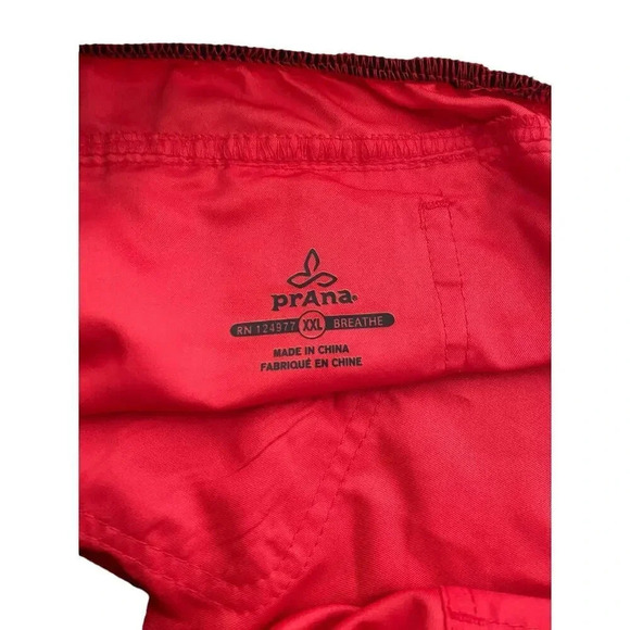 prAna Men's Red Pull-On Athletic Elastic Activewear Shorts Size XXL - Picture 4 of 7